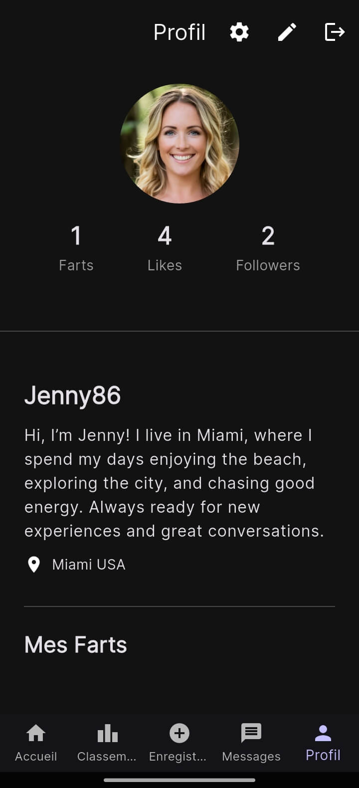 Chart Fart Home Screen